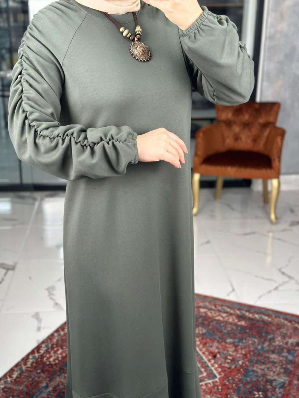 Kuvars Reglan Kol Elbise